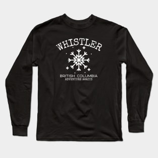 Whistler, British Columbia Snowflake Long Sleeve T-Shirt